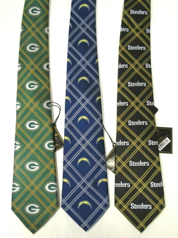NFL Men's Plaid Neck Tie Poly 2 by Eagle Wings Cover