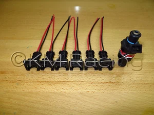 (6x) RC Engineering Fuel Injector Connector Pigtails (Quick Disconnect) - Picture 1 of 4