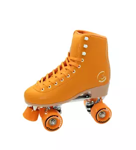 C7skates Premium Carrot Orange Quad Roller Skates for Youth and Adult - Picture 1 of 8