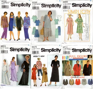 CHOICE: UNCUT Simplicity Women's Sewing Patterns in sizes 16W-32W - Picture 1 of 41