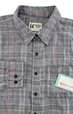 Marmot Fairfax Flannel Plaid Shirt Mens Medium M Lightweight Foto 1 de 4
