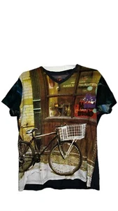 Desigual Men's Artistic Graphic Print Shirt Size L – Vintage-Inspired Design - Picture 1 of 23