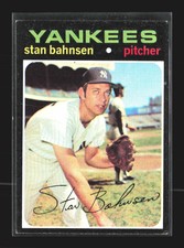 1971 Topps Baseball Vintage #184 Stan Bahnsen    New York Yankees