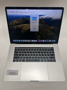Silver Apple MacBook Pro Retina 15" A1990 2019 i7 2.6 Ghz 16GB 256G Radeon 555X - Picture 1 of 5