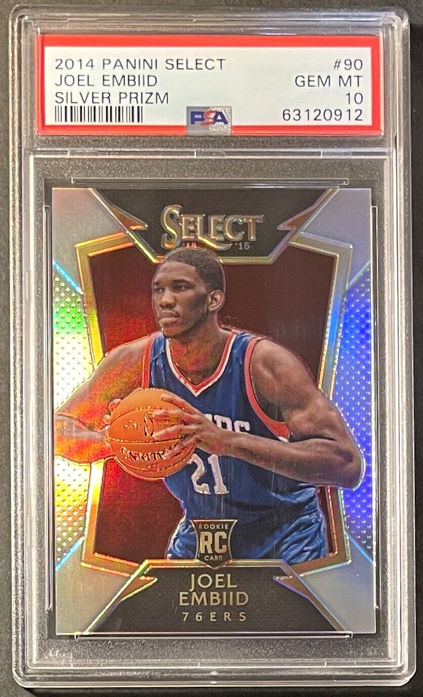 ( PSA 10 ) Joel Embiid 2014-15 Select RC #90 Silver Prizm Rookie 76ers HOT