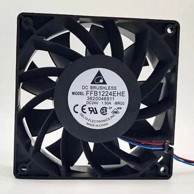 Delta FFB1224EHE 12038 24V 1.5A 12CM High Flow Cooling Fan - Image 1 of 2