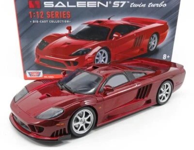 2004 SALEEN S7 TWIN TURBO RED METALLIC 1:12 SCALE DIECAST CAR BY MOTORMAX 73005R - Image 1 of 4