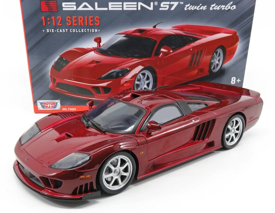 2004 SALEEN S7 TWIN TURBO RED METALLIC 1:12 SCALE DIECAST CAR BY MOTORMAX 73005R - Image 1 of 4