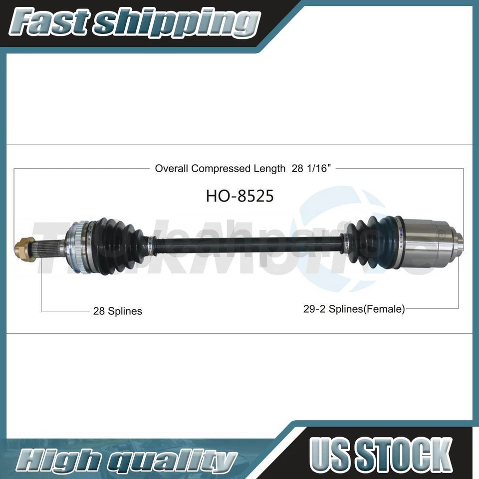 1 Rear Right CV Axle Joint Half Shaft Fits 2001 2002 2003 2004 2005 Acura MDX - Image 1 of 1
