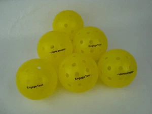 6 Engage Tour Outdoor Pickleball Balls Pickleballs set of 6 - Picture 1 of 8