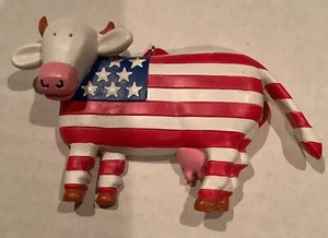 Kurt S Adler KSA Cow Patriotic Ornament - Picture 1 of 5