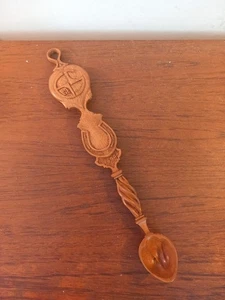 Vintage Hand Carved Welsh Lovespoon For Love & Marriage, 1994, 40cms Long - Picture 1 of 20