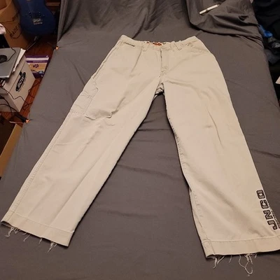 JNCO Vintage Khaki Carpenter Cargo Pants 36W 32L Wide Leg Distressed - Image 1 of 4