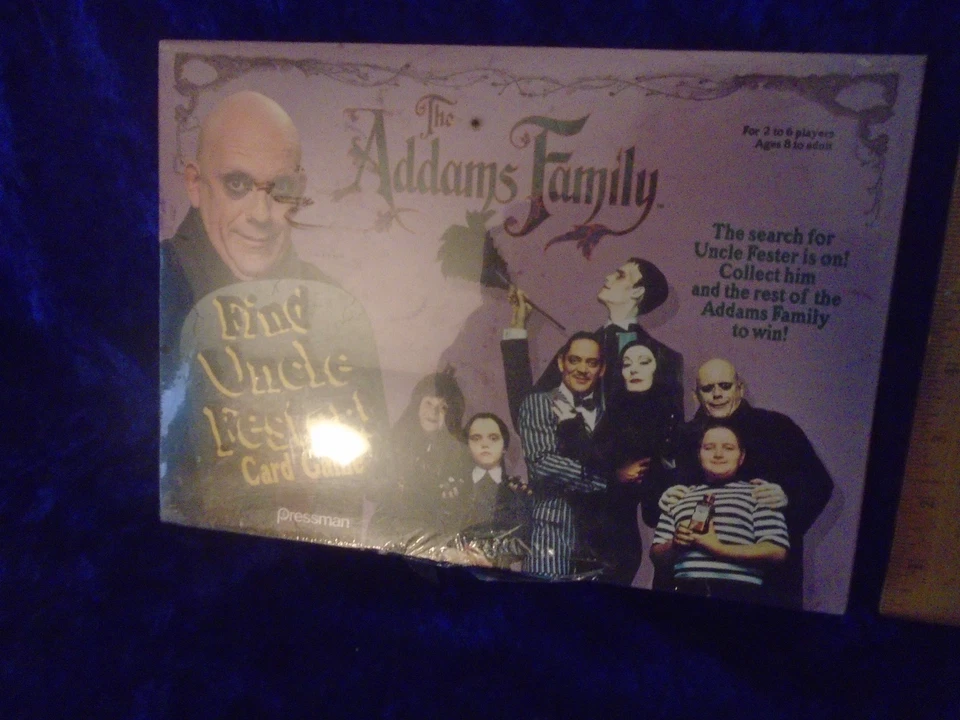 Vintage Addams Family Find Uncle Fester Card Game 1991 MORTICIA WEDNESDAY GOMEZ - Image 1 of 2