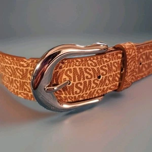Steve Madden Womens Size L Fish-Eye-Logo Waist Belt in Brown - Picture 1 of 8