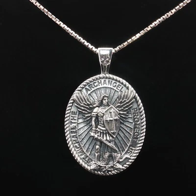 Серебро Святого Михаила архангела ожерелье - Изображение 1 из 4