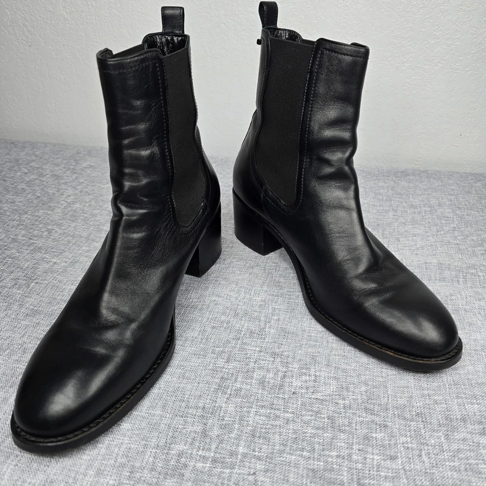 Botas Chelsea Aquatalia resistentes a la intemperie Jemma para mujer EE. UU. 9 M tacón negro usadas en excelente estado Foto 1 de 4