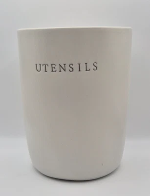 🔥 Hogar y mano con soporte para utensilios de gres crema magnolia bote vasija Foto 1 de 4