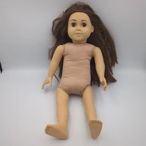 Muñeca niña vintage FCM 1996 18" pelo castaño ojos marrones estilo American Girl - Imagen 1 de 11