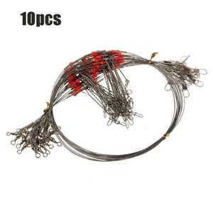 Steel String Leader Trace With Snap Rope Wire Safety Snaps Fishing Wire Line - Photo 1/7