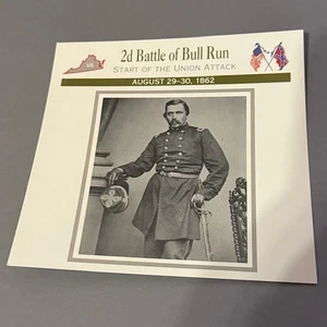 Vintage Civil War Card 1995 Atlas Military Battles Campaigns 2d Bull Run Union - Picture 1 of 6