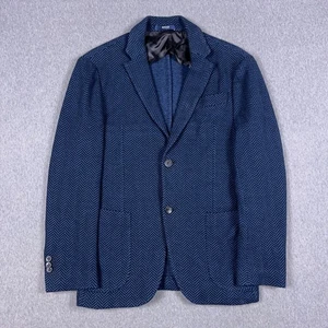 Blazer Boggi Milano para Hombres IT 46 / US 36 Azul Espiga Mezcla de Lana No Estructurada - Imagen 1 de 15