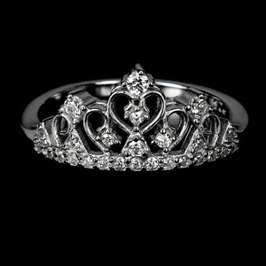 925 Sterling Silver Ring Round Simulated Cz Gemstone Crown Jewelry Size 8 - Picture 1 of 13
