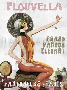 PARÍS FRANCIA Viaje Arte Foto Impresión Póster Pinup FLOUVELLA PERFUME Pin Up Niña - Imagen 1 de 2