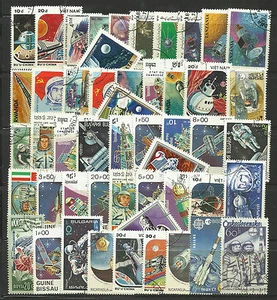 SPACE Collection Packet 100 Different Stamps - WHOLESALE LOT of 6 Packets - Picture 1 of 1