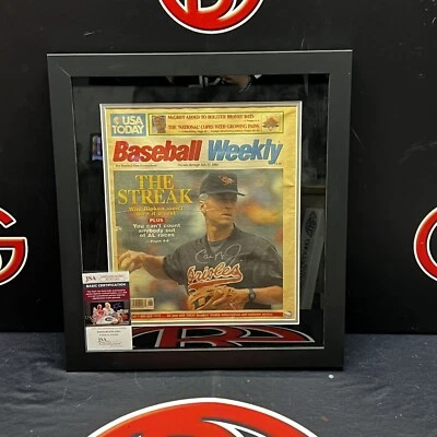 Cal Ripken Jr. Autographed Baltimore Orioles Framed 11x14 USA Today Page JSA   - Image 1 of 4