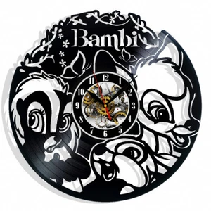 Orologio da parete in vinile Bambi regalo compleanno festa arte decorazione casa camera - Foto 1 di 5