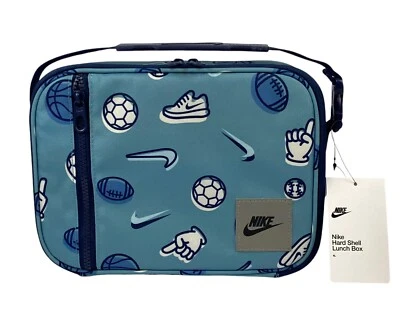 Bolsa de almuerzo Nike con temática deportiva con forro rígido Denim Turq Foto 1 de 4