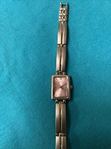 Ladies Anne Klein Silvertone Analog Watch with pink face 10/5405 - Picture 1 of 10