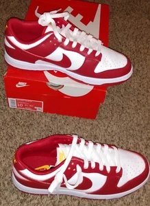 Nike ✔️DUNK "USC" Low Retro👟 [DD1391-602 (Gym Red/White)] Men's Size 10 - Picture 1 of 6
