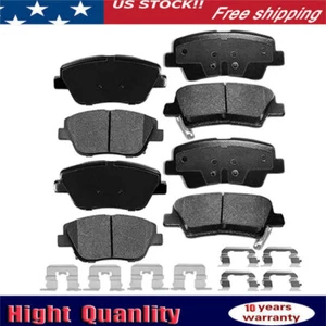 Set of 8 Front & Rear Ceramic Brake Pads w/Clips Fits 2011 2012 -2014 Kia Optima - Picture 1 of 6