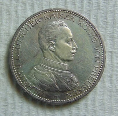德国帝国普鲁西亚王国 1913 - A 5 马克 0.900 银币 ~ 威廉二世 — 第 1/4 张图片
