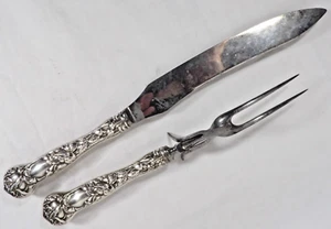 Alvin Bridal Rose Large Carving Set - Sterling Silver - No Mono - Picture 1 of 3