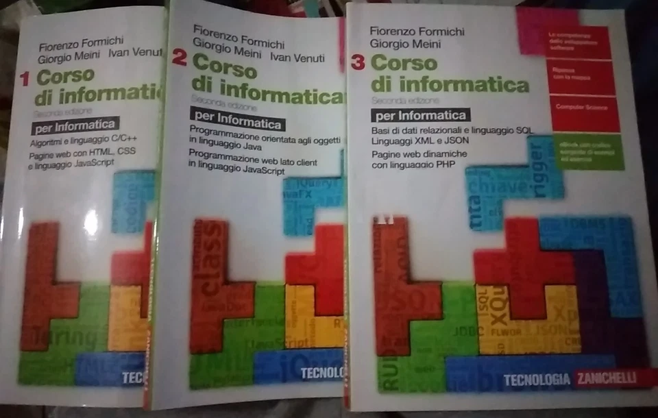 Formichi Meini CORSO DI INFORMATICA in 3 volumi ed. Zanichelli 2018 - Immagine 1 di 1