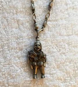 STUPENDA COLLANA/PENDENTE PEPITA NATURALE ARGENTO STERLING 925 PERU - Foto 1 di 19