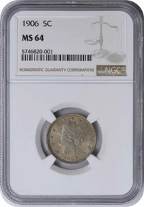 1906 Liberty Nickel MS64 NGC - Picture 1 of 2