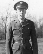 ORIGINAL VINTAGE PHOTO: Military Man Male Uniform Portrait WW2 WWII 40's 40s