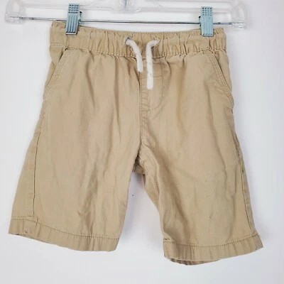 Epic Threads Boys Size 5 Khaki Beige Cotton Flat Front Shorts Classic Summer - Image 1 of 4