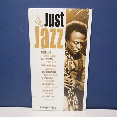 JUST JAZZ: Juego de 4 CD Box Set 2003 Miles Davis/Billie Holiday/Charlie Parker/Stan Getz Foto 1 de 4