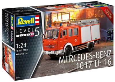 Mercedes Benz 1017 LF 16 Camion Pompieri Truck 1:24 Plastic Model Kit REVELL - Immagine 1 di 4
