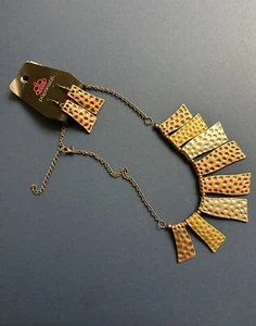 Einzigartige Paparazzi, Stamm Kupfer Blockbuster Halskette und Ohrring - Bild 1 von 6