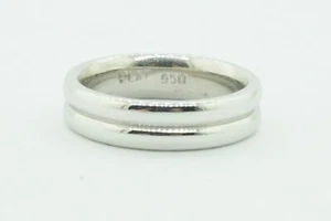 Estate Sale Platinum Band Ring Size 5.5 Women's Fine Jewelry White 9.8g - Picture 1 of 4