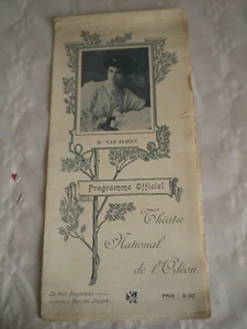 Vintage Programme theatre national de L'Odeon 1910 Parmi les Pierres - Bild 1 von 4