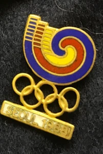 1988 Seoul Korea Sommer XXIV Olympiade Gedenkfeier 88 olympisches Logo Symbol - Bild 1 von 1