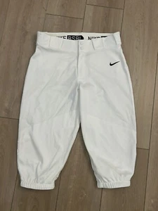 Nike BSBL Baseball Pants Capri Men’s Large White Breathable Stretch Sportswear - Picture 1 of 6