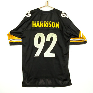 Vintage Pittsburgh Steelers James Harrison Reebok Jersey Size Large Black Nfl